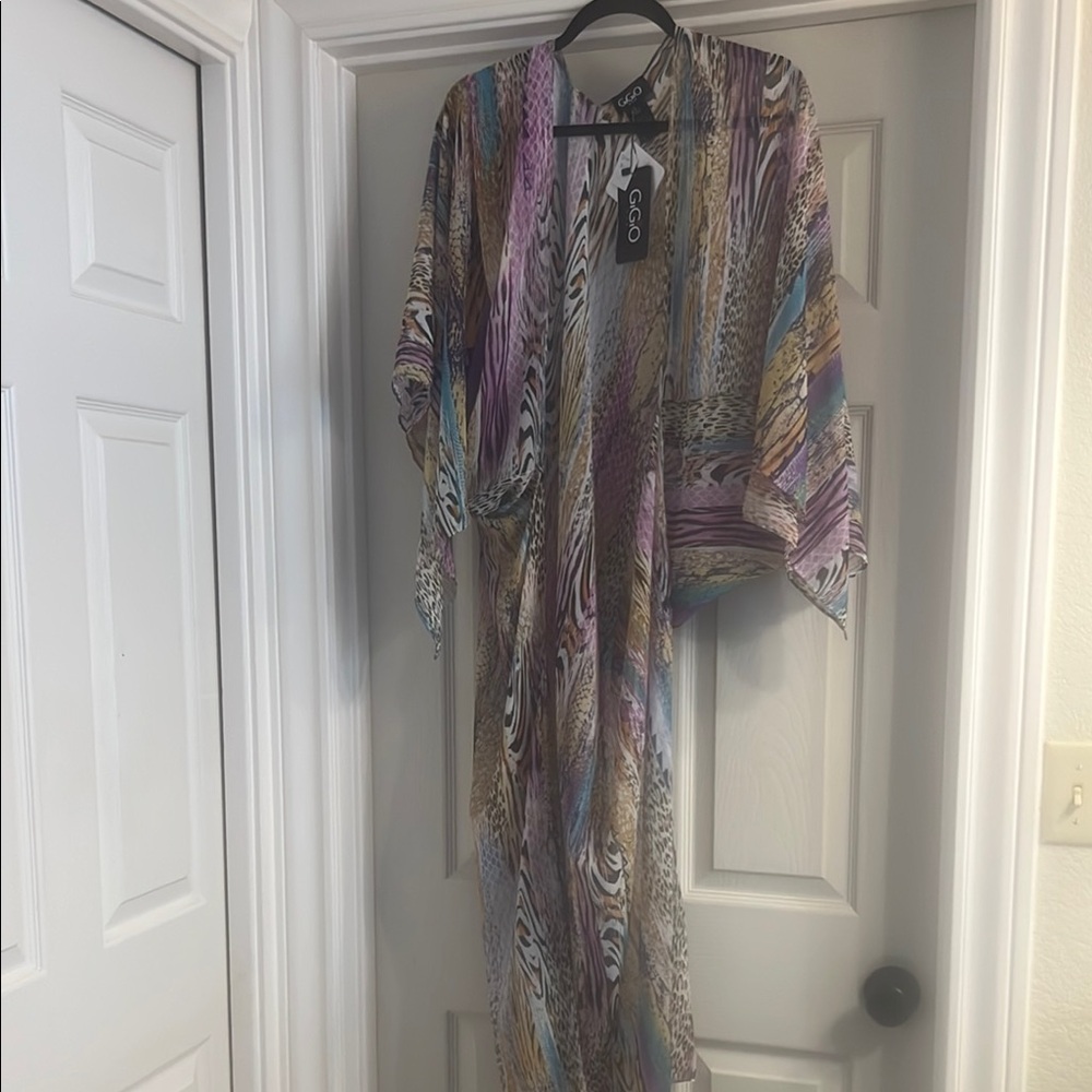 Colorful Patterned Kimono